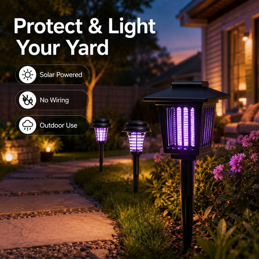 Solar Mosquito Zapper Light – Outdoor Garden Stake Lamp, UV Insect Killer