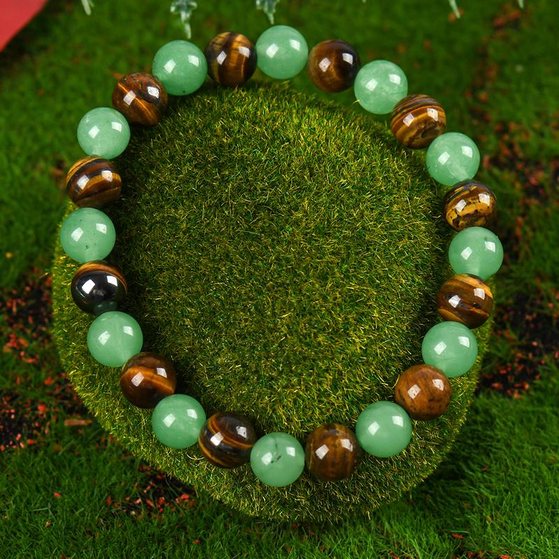 Money Bracelet – Green Aventurine & Tiger Eye