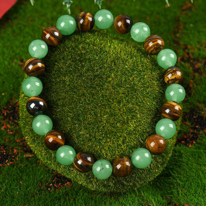 Money Bracelet – Green Aventurine & Tiger Eye