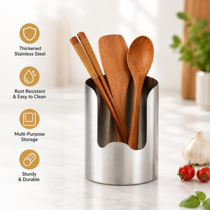 1 Count, Thickened Stainless Steel Utensil Organizer