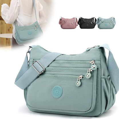 Nylon Fabric Crossbody Bag Anti-Theft Women's Shoulder Bag Multi-Layer Pocket Wallet