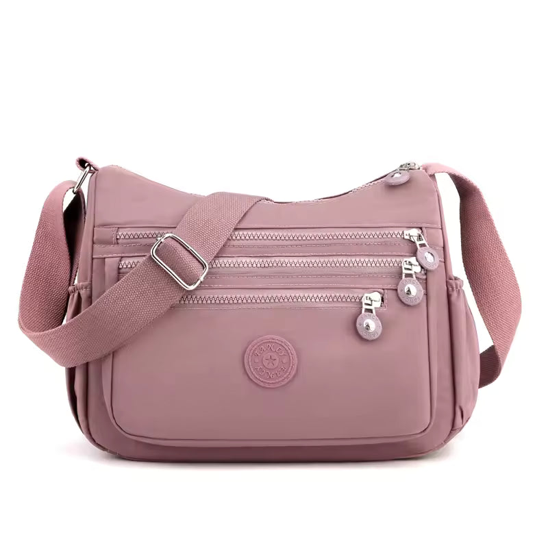 Nylon Fabric Crossbody Bag Anti-Theft Women's Shoulder Bag Multi-Layer Pocket Wallet