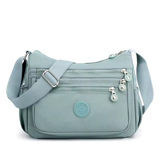 Nylon Fabric Crossbody Bag Anti-Theft Women's Shoulder Bag Multi-Layer Pocket Wallet