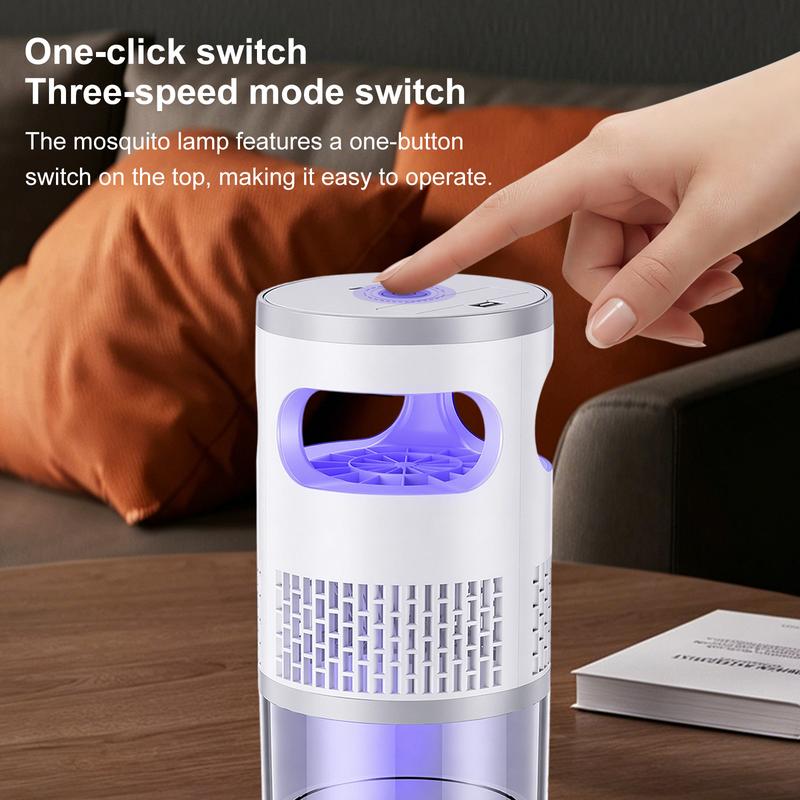 Indoor Insect Trap with Light and Suction Non Zapper Flying Bug Catcher