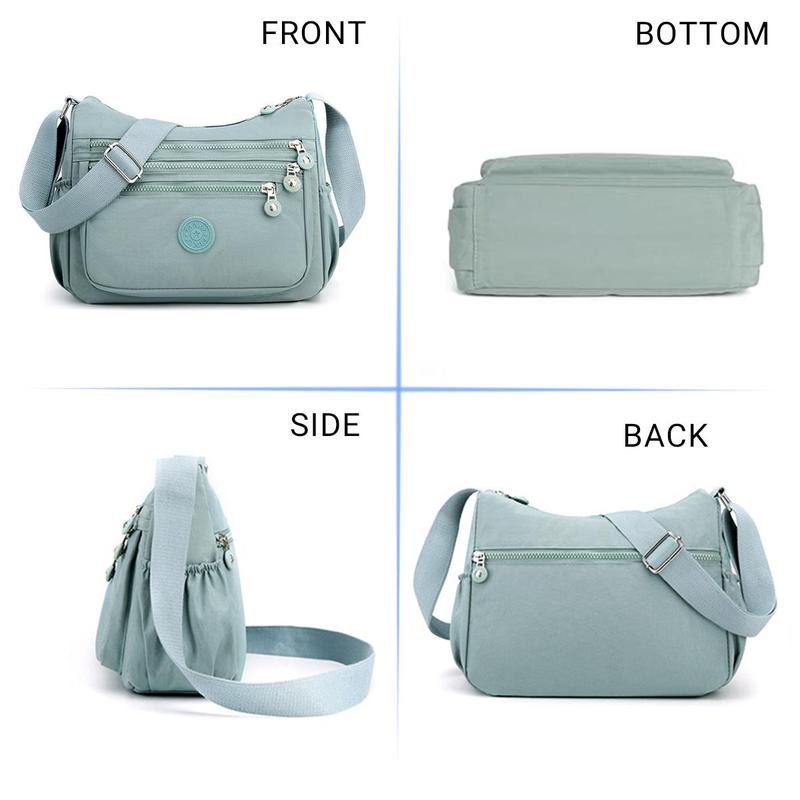 Nylon Fabric Crossbody Bag Anti-Theft Women's Shoulder Bag Multi-Layer Pocket Wallet