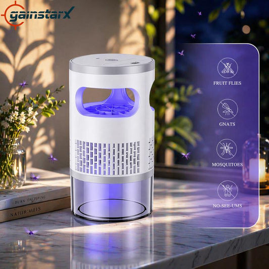 Indoor Insect Trap with Light and Suction Non Zapper Flying Bug Catcher