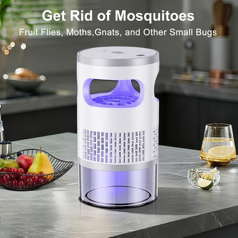 Indoor Insect Trap with Light and Suction Non Zapper Flying Bug Catcher