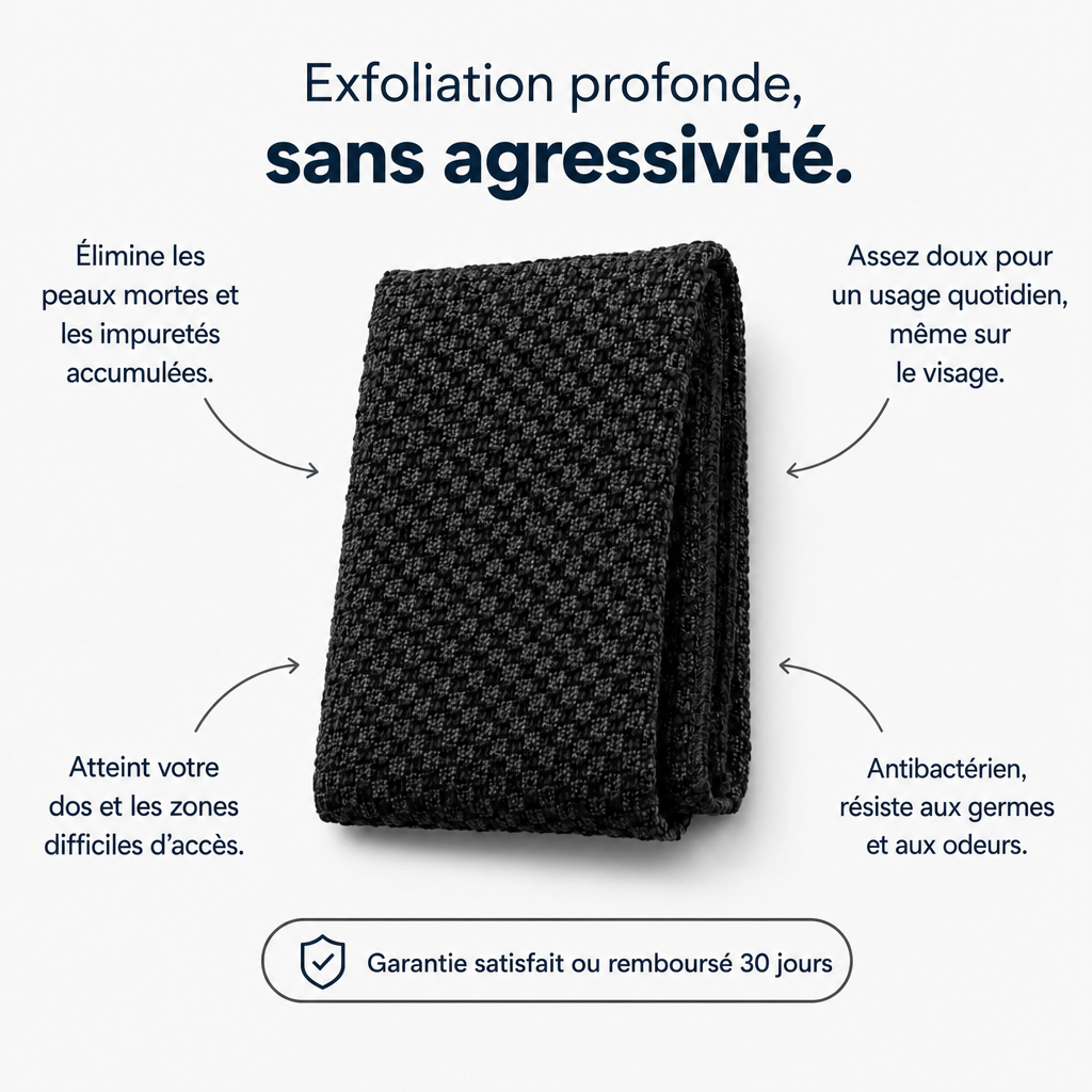 Gant de toilette exfoliant japonais